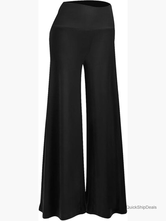 Pants - Stretchy Wide Leg Palazzo Lounge Pants High Waist Comfy Casual